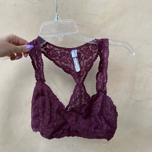 Free people gallon lace Razorback bralette size M